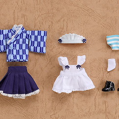 未分類 黏土娃 服裝套組 和風女僕 雪色 Nendoroid Doll Clothes Set Japanese Style Maid Snow Color (Blue)