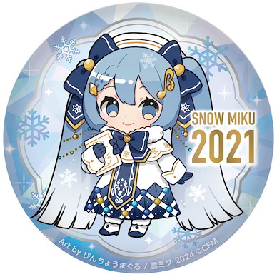 VOCALOID系列 「初音未來」SNOW MIKU 2024 15周年紀念 2021 Ver. 76mm 徽章 SNOW MIKU 2024 Punipuni Can Badge 15th Memorial Visual 2021 Ver.【VOCALOID Series】
