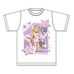 約會大作戰 (均碼)「星宮六喰」啦啦隊 Ver. 白色 T-Shirt Original Illustration Graphic T-Shirt Hoshimiya Mukuro Cheer Girl【Date A Live】