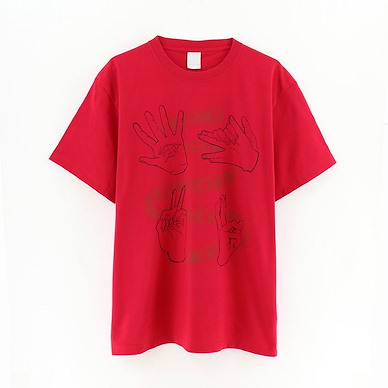 咒術迴戰 (大碼) 手形圖案 紅色 T-Shirt Hand Graphic T-Shirt Red Ver.【Jujutsu Kaisen】