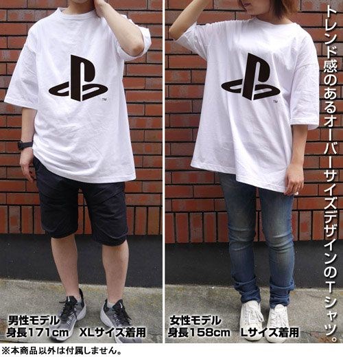 PlayStation : 日版 (大碼)「PlayStation」半袖 白色 T-Shirt