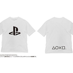 PlayStation (加大)「PlayStation」半袖 白色 T-Shirt Big Silhouette T-Shirt "PlayStation"/WHITE-XL【PlayStation】