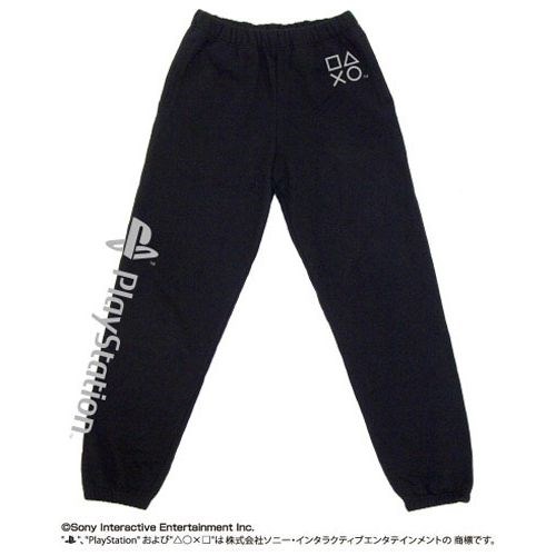 PlayStation : 日版 (加大)「PlayStation」黑色 運動褲