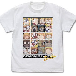 鬼滅之刃 (加大)「我妻善逸」の各種表情 白色 T-Shirt Zenitsu Agatsuma Full Color T-Shirt /WHITE-XL【Demon Slayer: Kimetsu no Yaiba】