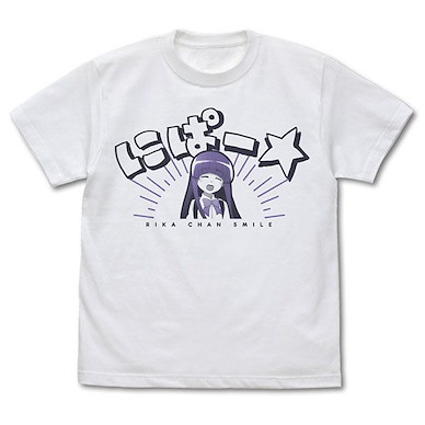 寒蟬鳴泣之時 (細碼)「古手梨花」にぱー☆ 白色 T-Shirt Nipa-* T-Shirt /WHITE-S【Higurashi When They Cry】
