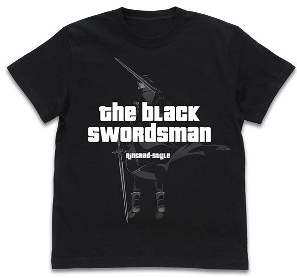 刀劍神域系列 : 日版 (大碼)「桐谷和人」黑の劍士 黑色 T-Shirt