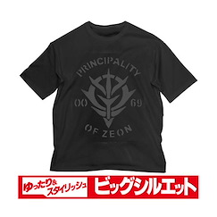 機動戰士高達系列 (大碼)「自護公國」半袖 黑色 T-Shirt Zeon Big Silhouette T-Shirt /BLACK-L【Mobile Suit Gundam Series】