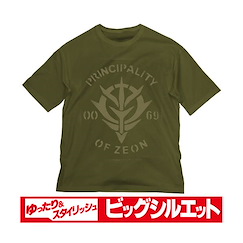 機動戰士高達系列 (加大)「自護公國」半袖 墨綠色 T-Shirt Zeon Big Silhouette T-Shirt /MOSS-XL【Mobile Suit Gundam Series】