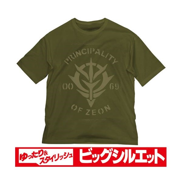 機動戰士高達系列 : 日版 (大碼)「自護公國」半袖 墨綠色 T-Shirt