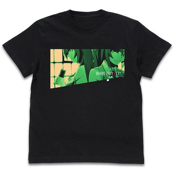 寒蟬鳴泣之時 : 日版 (加大)「園崎魅音 + 園崎詩音」黑色 T-Shirt