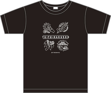 幽遊白書 (中碼)「YU☆YU☆HAKUSHO」黑色 T-Shirt T-Shirt (M Size)【YuYu Hakusho】