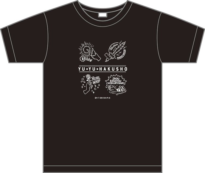 幽遊白書 : 日版 (大碼)「YU☆YU☆HAKUSHO」黑色 T-Shirt