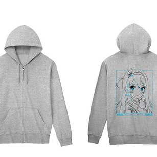 少女前線 (加大)「索米」lette-graph 男裝 灰色 連帽拉鏈外套 Suomi lette-graph Back Print Zip Hoodie Men's XL【Girls' Frontline / Dolls' Frontline】