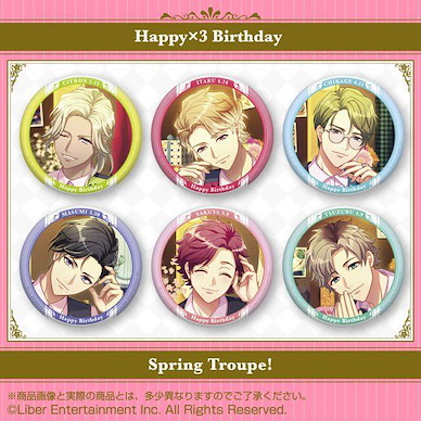 A3! 「春組」收藏徽章 ~Happy×3 Birthday Spring Troupe!~ (6 個入) Can Badge ~Happy×3 Birthday Spring Troupe!~ (6 Pieces)【A3!】