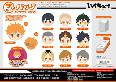 排球少年!! 小頭徽章 (10 個入) Putitto Badge (10 Pieces)【Haikyu!!】