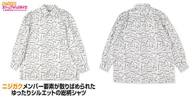 LoveLive! 虹咲學園校園偶像同好會 (大碼)「虹咲學園學園偶像同好會」成員名 長袖恤衫 Nijigasaki High School Idol Club Pattern Design Oxford Shirt (Long Sleeve) /L【Love Live! Nijigasaki Academy School Idol Club】