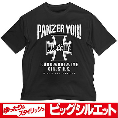 少女與戰車 (大碼)「黑森峰女子學園」半袖 黑色 T-Shirt Kuromorimine Girls High School Big Silhouette T-Shirt /BLACK-L【Girls and Panzer】