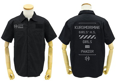 少女與戰車 (中碼)「黑森峰女子學園」黑色 工作襯衫 Kuromorimine Girls High School Patch Base Work Shirt /BLACK-M【Girls and Panzer】