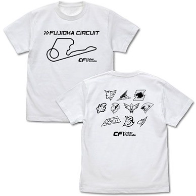 高智能方程式 (細碼)「富士岡賽車場」白色 T-Shirt Fujioka Circuit T-Shirt /WHITE-S【Future GPX Cyber Formula】