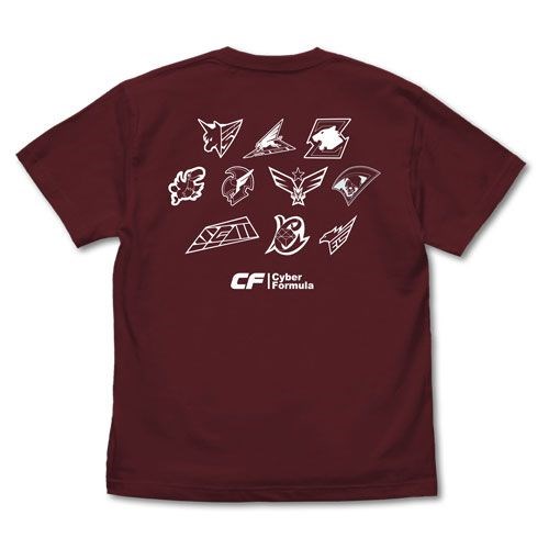高智能方程式 : 日版 (加大)「富士岡賽車場」酒紅色 T-Shirt
