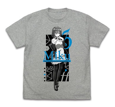 五等分的新娘 (中碼)「中野三玖」混合灰色 T-Shirt Miku Nakano T-Shirt SS /MIX GRAY-M【The Quintessential Quintuplets】