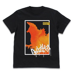 哥斯拉系列 (細碼)「哥斯拉」剪影 黑色 T-Shirt Godzilla Silhouette T-Shirt /BLACK-S【Godzilla】