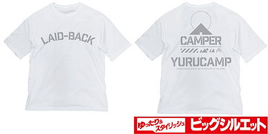 搖曳露營△ (大碼)「CAMPER」半袖 白色 T-Shirt Big Silhouette T-Shirt Ver.2.0 /WHITE-L【Laid-Back Camp】