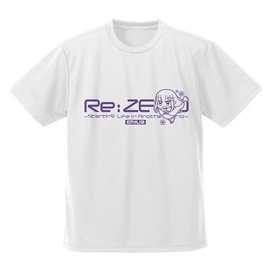 Re：從零開始的異世界生活 (中碼)「艾米莉婭」吸汗快乾 T-Shirt Emilia Dry T-Shirt Deformed Ver./WHITE-M【Re:Zero】