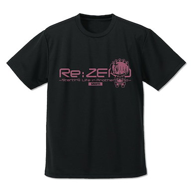 Re：從零開始的異世界生活 (大碼)「拉姆」吸汗快乾 T-Shirt Ram Dry T-Shirt Deformed Ver./BLACK-L【Re:Zero】