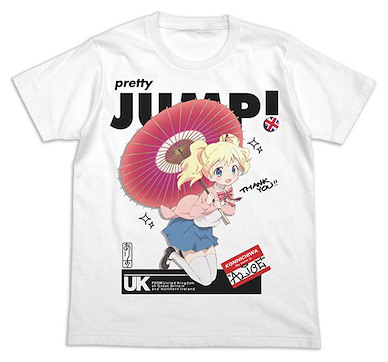 黃金拼圖 (大碼)「愛麗絲」Jumping 白色 T-Shirt Jumping Alice Full Color T-Shirt /WHITE-L【Kin-iro Mosaic】