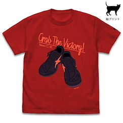 排球少年!! : 日版 (大碼)「黑尾鐵朗」鞋子 紅色 T-Shirt