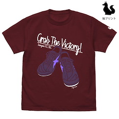 排球少年!! (大碼)「宮治」鞋子 酒紅色 T-Shirt Osamu Miya Shoes T-Shirt /BURGUNDY-L【Haikyu!!】