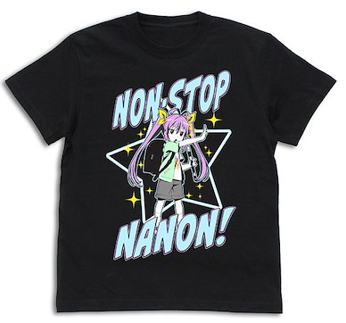 悠悠哉哉少女日和 (大碼)「宮內蓮華」NON-STOP 黑色 T-Shirt Non-stop Renge T-Shirt /BLACK-L【Non Non Biyori】