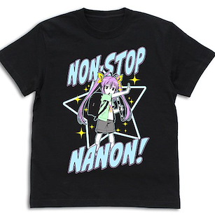悠悠哉哉少女日和 (加大)「宮內蓮華」NON-STOP 黑色 T-Shirt Non-stop Renge T-Shirt /BLACK-XL【Non Non Biyori】