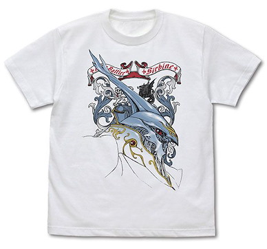 聖戰士登霸 (細碼)「雪霸」白色 T-Shirt Sirbine T-Shirt Renewal Ver. /WHITE-S【Aura Battler Dunbine】