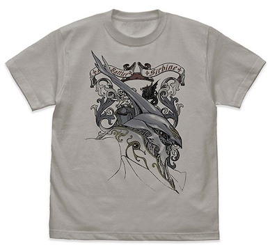 聖戰士登霸 (大碼)「雪霸」淺灰 T-Shirt Sirbine T-Shirt Renewal Ver. /LIGHT GRAY-L【Aura Battler Dunbine】