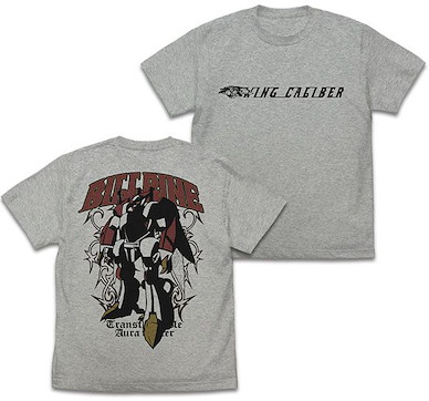 聖戰士登霸 (加大)「翼霸」混合灰色 T-Shirt Billbine T-Shirt /MIX GRAY-XL【Aura Battler Dunbine】