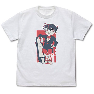 名偵探柯南 (大碼)「江戶川柯南」白色 T-Shirt Conan Edogawa Window T-Shirt /WHITE-L【Detective Conan】