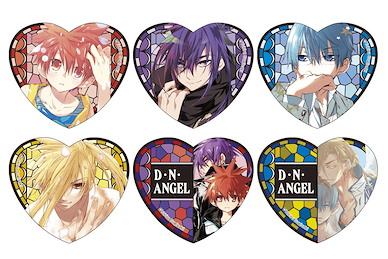 天使怪盜 心形亞克力徽章 (6 個入) Heart Lame Acrylic Badge (6 Pieces)【D.N.Angel】