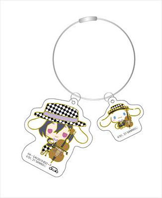 文豪 Stray Dogs 「費奧多爾 + 玉桂狗 / 肉桂狗」Sanrio 系列 樂隊 Ver. 金屬絲匙扣 Sanrio Characters Wire Key Chain Fyodor, D x Cinnamoroll Orchestra Ver.【Bungo Stray Dogs】