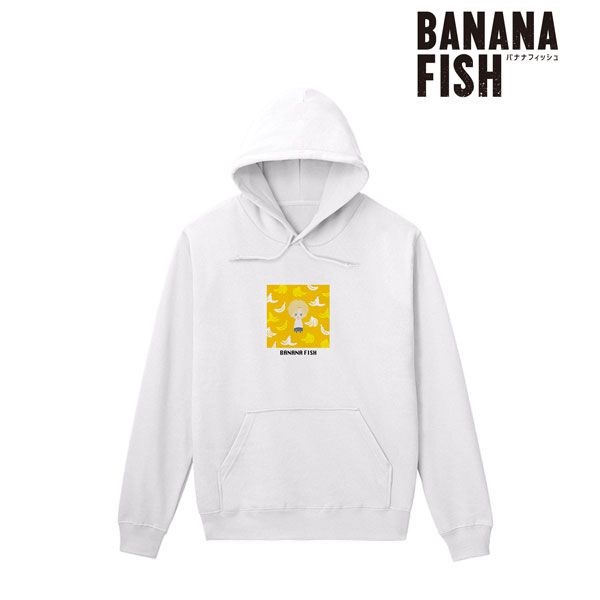 Banana Fish : 日版 (大碼)「亞修」NordiQ 男裝 白色 連帽衫
