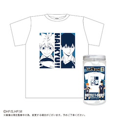 排球少年!! : 日版 (中碼)「日向翔陽 + 影山飛雄」白色 Bottle T-Shirt