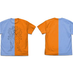 勇者鬥惡龍系列 : 日版 (加大)「冰炎將軍」粉藍×橙 T-Shirt