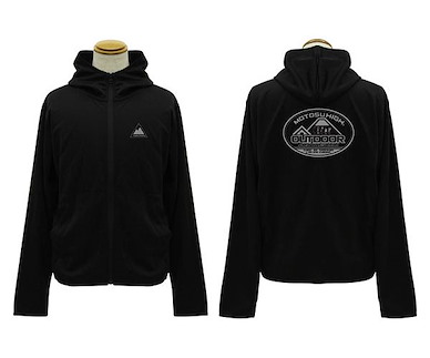 搖曳露營△ (中碼)「MOTOSU HIGH」黑色 薄身 外套 Logo Light Dry Hoodie /BLACK-M【Laid-Back Camp】