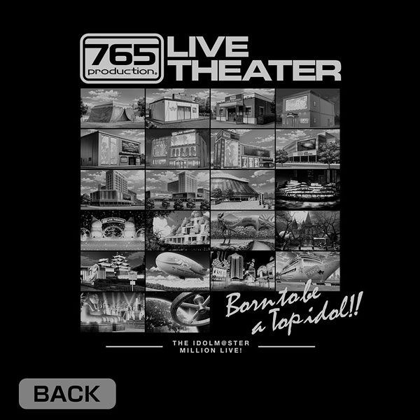 偶像大師 百萬人演唱會！ : 日版 (加大)「765pro Live Theater」黑色 連帽拉鏈外套