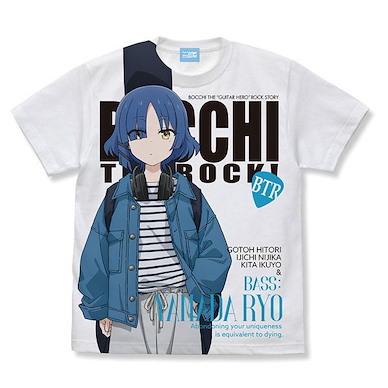 孤獨搖滾 (大碼)「山田涼」街頭時尚 Ver. 全彩 白色 T-Shirt Anime New Illustration Ryo Yamada Full Graphic T-Shirt Street Fashion Ver. /WHITE-L【Bocchi the Rock!】