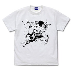 火影忍者系列 : 日版 (中碼)「宇智波佐助」墨繪 Ver. 白色 T-Shirt