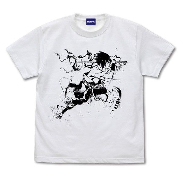 火影忍者系列 : 日版 (細碼)「宇智波佐助」墨繪 Ver. 白色 T-Shirt