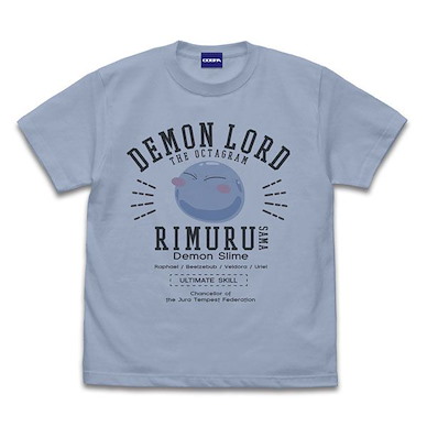 關於我轉生變成史萊姆這檔事 (大碼)「莉姆露」史萊姆笑容 ACID BLUE T-Shirt Rimuru-sama College T-Shirt /ACID BLUE-L【That Time I Got Reincarnated as a Slime】