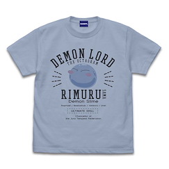 關於我轉生變成史萊姆這檔事 (加大)「莉姆露」史萊姆笑容 ACID BLUE T-Shirt Rimuru-sama College T-Shirt /ACID BLUE-XL【That Time I Got Reincarnated as a Slime】